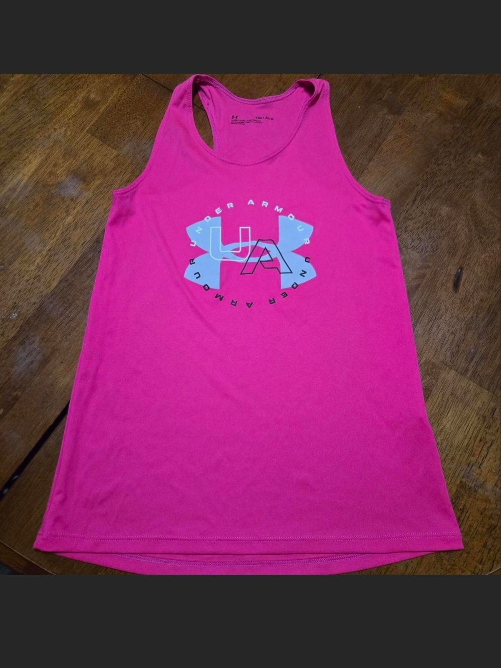 Under Armour Hot Pink Girls UA Logo Racerback Tank